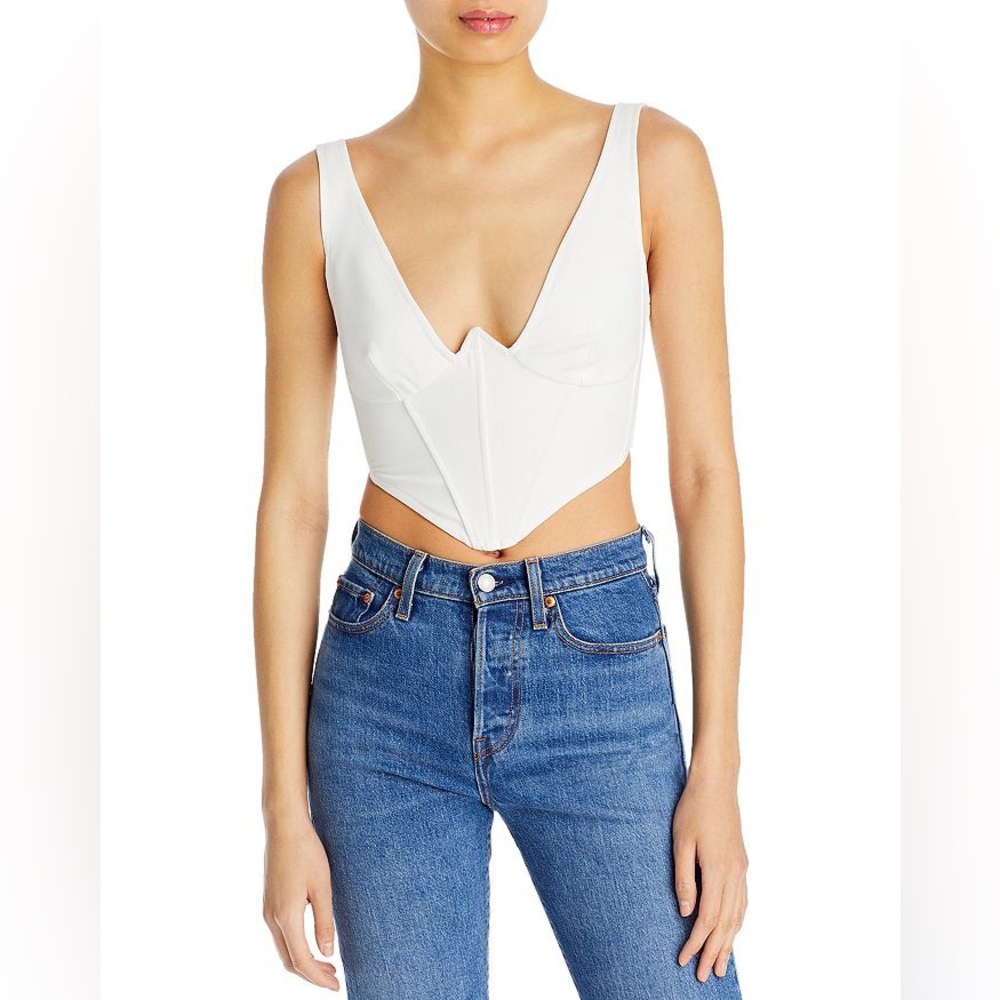 Revolve BARDOT Bronte Corset Top sz 2 / XS off white - Picture 7 of 13
